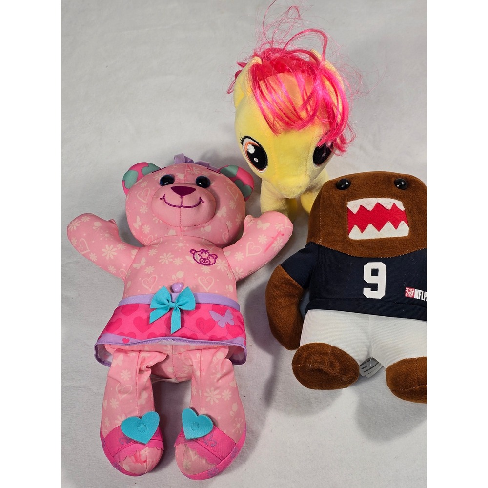 Plush Bundle My Little Pony Apple Bloom Build A Bear Domo Tony Romo Doodle Bear